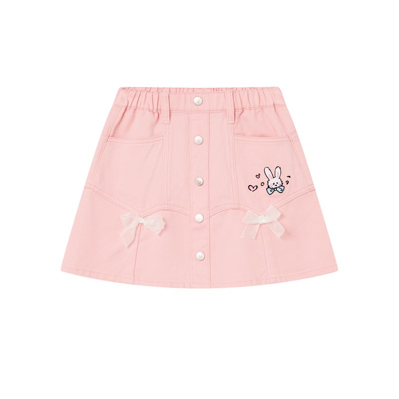 爱法贝2024夏季新款女童半身裙中大儿童装牛仔短裙洋气