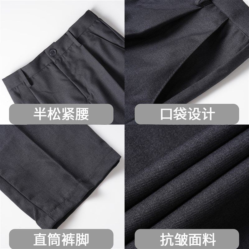 男童灰色西长裤演出西服正装儿童西装深蓝裤子春秋学院学生校服裤