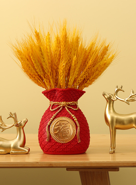 办公室大麦穗新年招财小摆件店铺开业前台酒柜客厅吧台家居装饰品