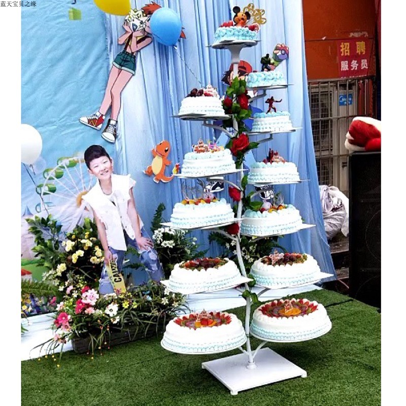 欧式创意多层树形网状铁艺蛋糕架6层/12层生日婚庆婚礼展示台