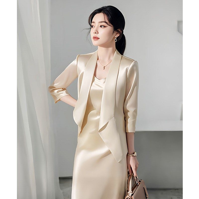 初秋新款气质高级感女神范职业套装小众名媛女装西装外套吊带长裙,女装/女士精品,时尚套装,淘宝优惠券,粉丝福利购,淘宝优惠卷