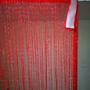 3米 饰背胶隔断帘窗帘 1.5米自粘加密银丝流苏线帘门帘 客厅卧室装