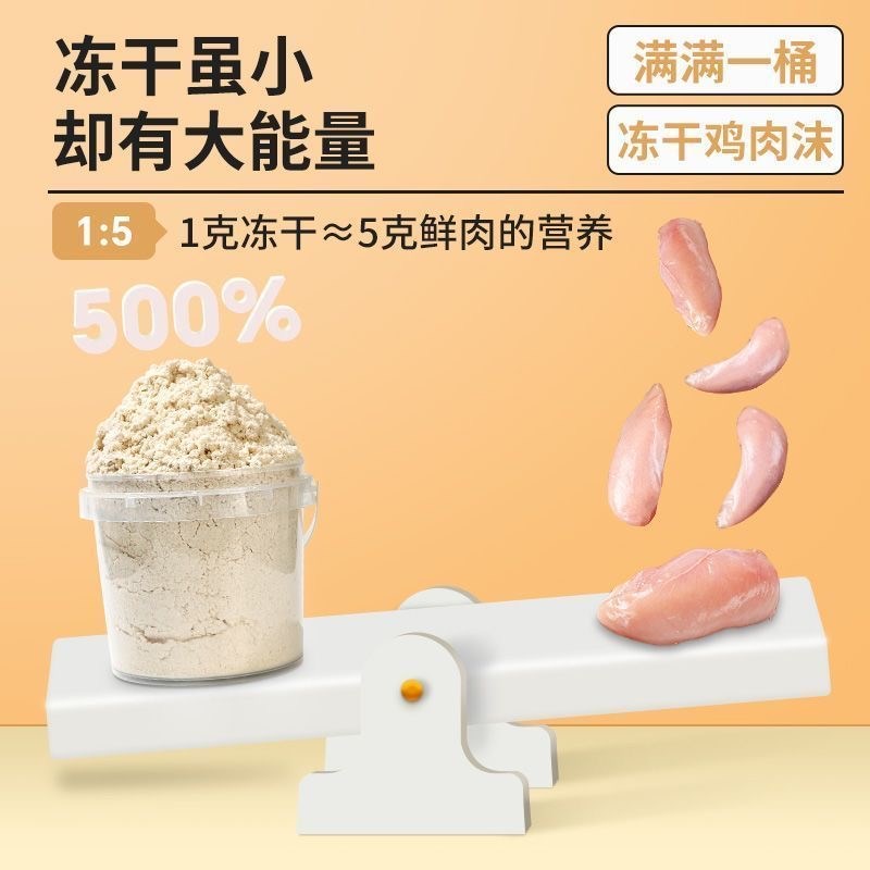【冻干鸡肉松】猫零食增肥营养猫粮伴侣挑食狗狗拌饭鸡肉绒猫粮