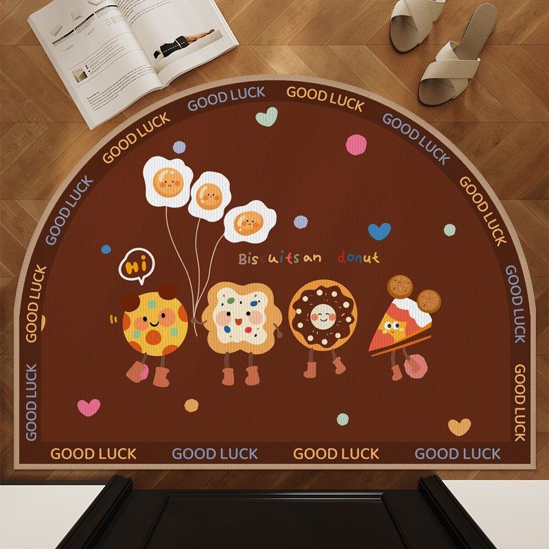 圈绒半圆入户门地垫门口室内外踩脚垫子红色喜庆玄关门前新年地毯,居家布艺,入户地垫,淘宝优惠券,粉丝福利购,淘宝优惠卷