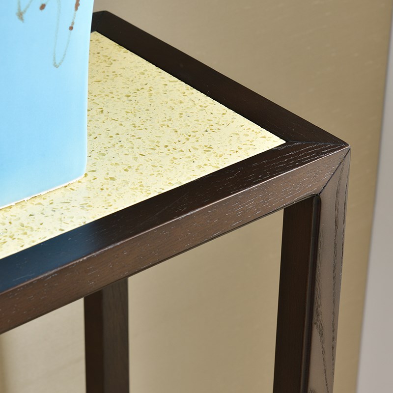 大理石花架新中式花几实木两层高款盆栽盆景摆放架室内放绿植架子