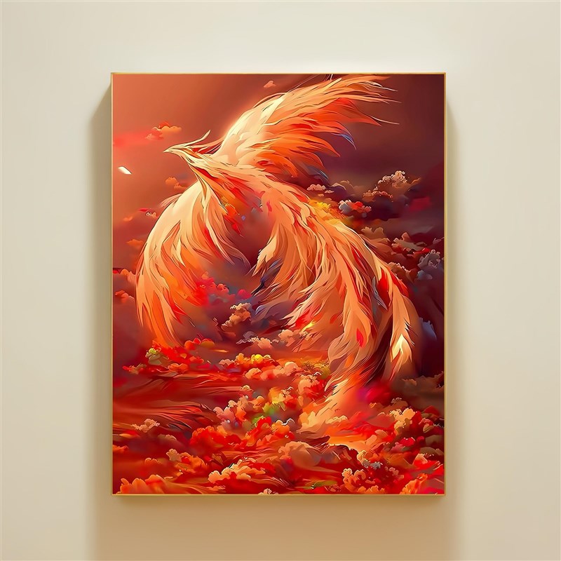 敦煌九色鹿中国风diy数字油画手工填色填充油彩画手绘丙烯装饰画图片
