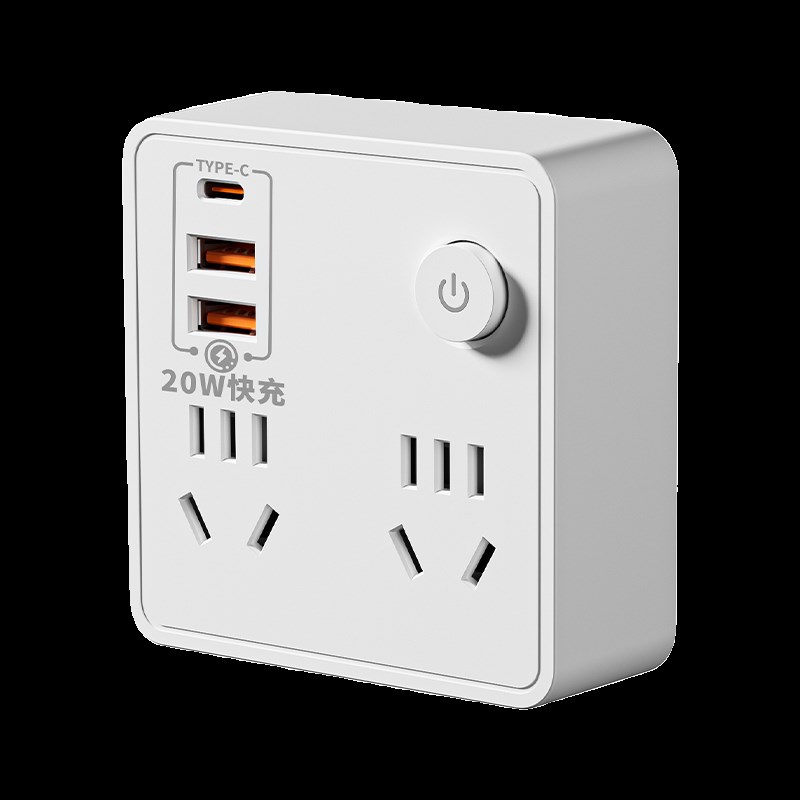 86型墙壁开关插座转换器面板扩展多孔超薄USB插排插板夜灯排插头