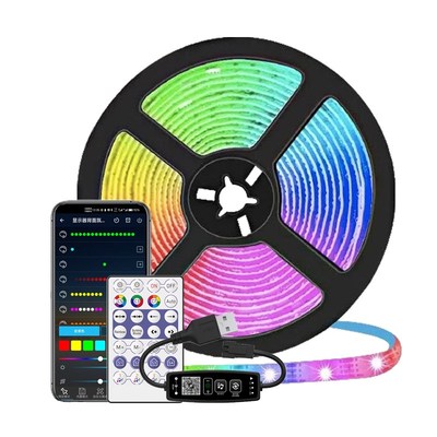 幻彩智能RGB氛围灯带USB5V电竞装饰自粘雷云跑马流水音乐律动灯条