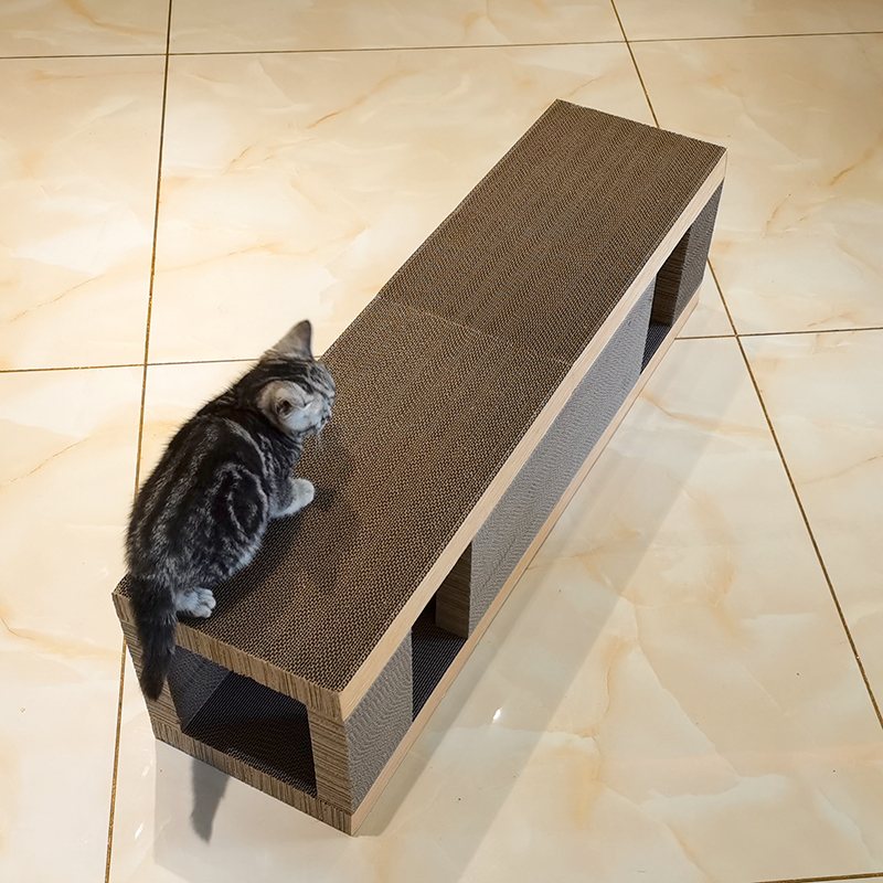 立式猫抓板猫窝不掉屑贴墙猫钻洞猫隧道猫咪自嗨玩具猫抓板磨抓器