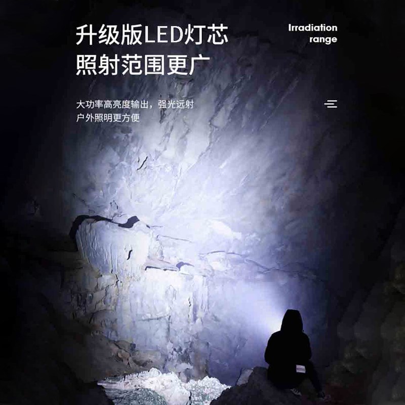 LED强光小手电筒超亮远射可充电迷你学生宿舍家用户外应急照明灯