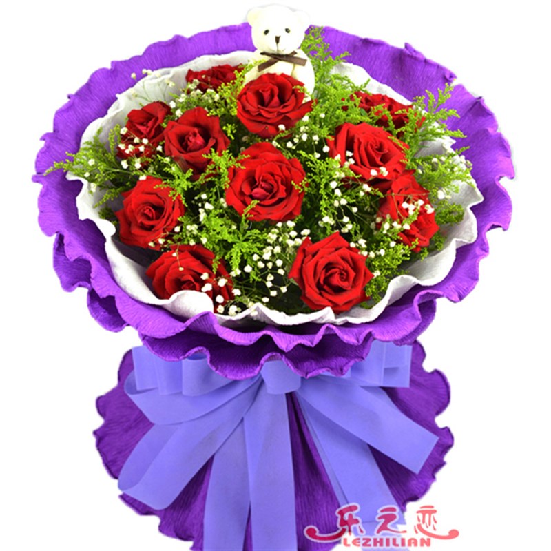 11朵红玫瑰成都鲜花速递天津济南北京送花西安鲜花长沙花店沈阳