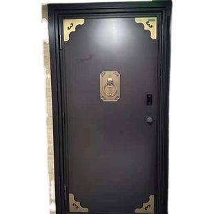 中式大门仿古纯铜护角寺庙别墅实木大门装饰复古角片农家院门配件