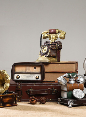 复古怀旧创意装饰品咖啡馆橱窗服装店铺工业风陈列道具做旧摆件设