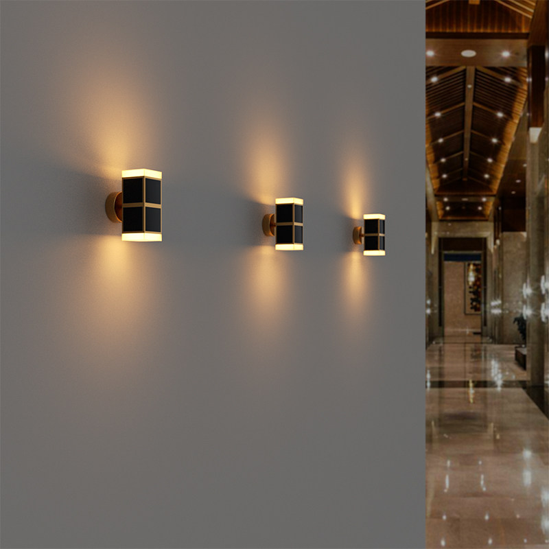 时尚方格双头小壁灯墙灯走廊过道楼梯灯阳台玄关门柱子迷你小夜灯,家装灯饰光源,壁灯,淘宝优惠券,粉丝福利购,淘宝优惠卷