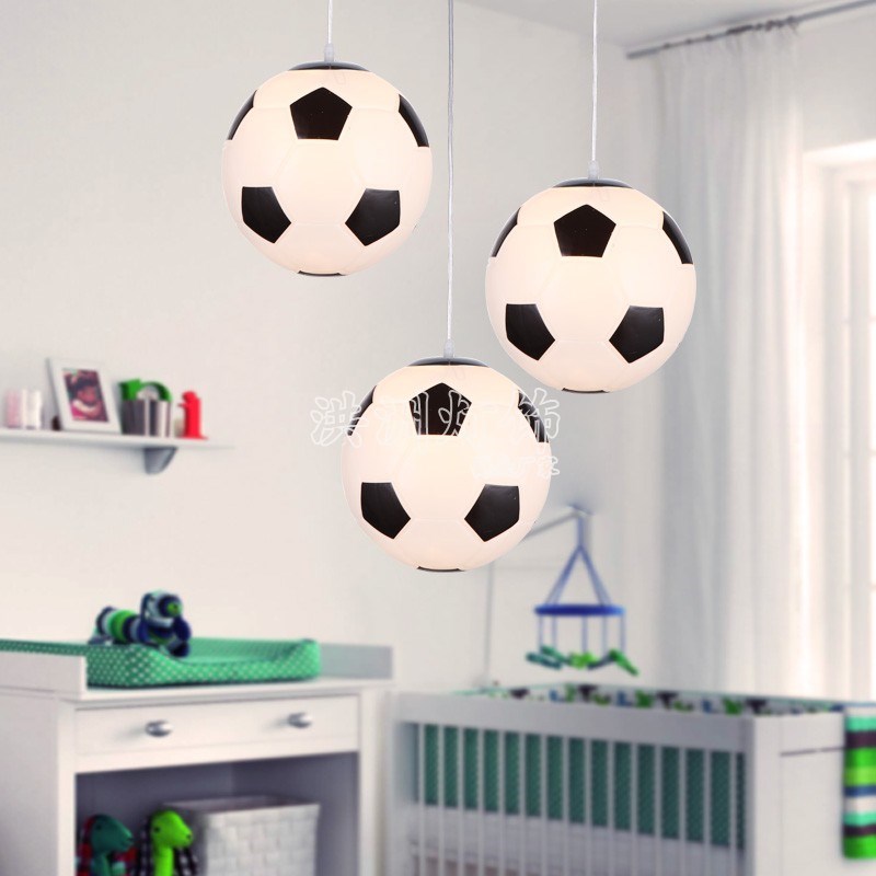 创意艺术吊灯足球篮球造型设计师餐厅吧台体彩店卧室圆球玻璃灯具