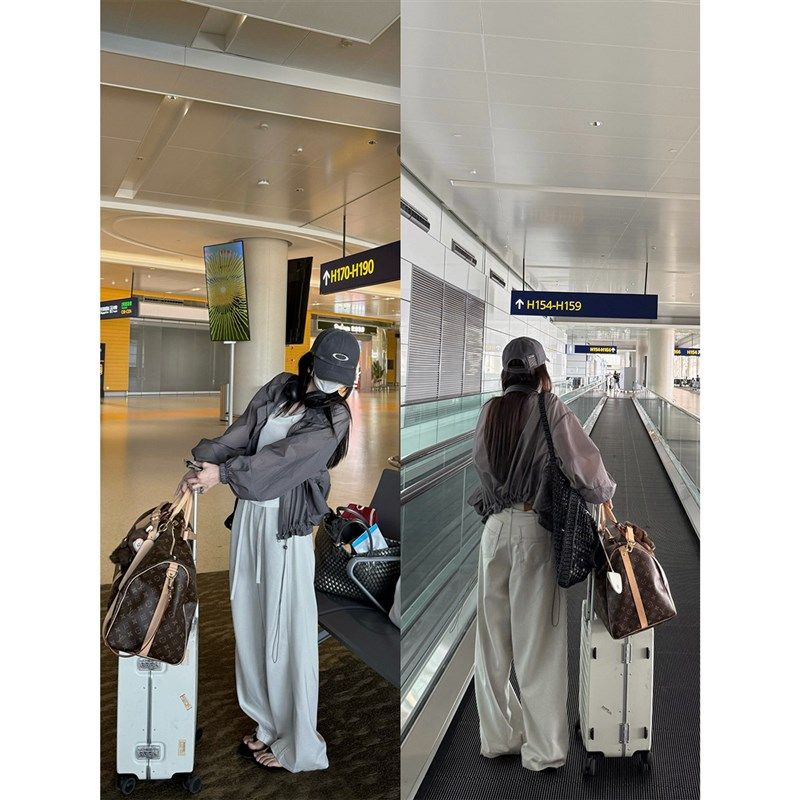 superniniyy 超薄防晒&抽绳抓皱下摆长袖宽松防晒外套短上衣女夏,女装/女士精品,短外套,淘宝优惠券,粉丝福利购,淘宝优惠卷