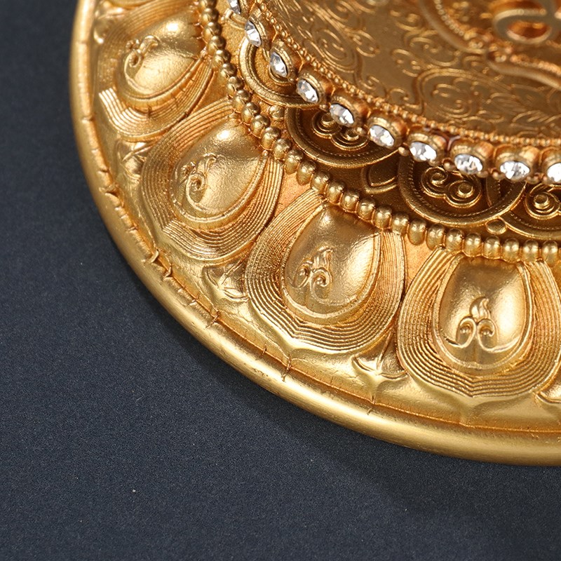 慧宝藏式车载指尖指捻转轮铜宝石创意转金桶民族办公禅意桌面摆件