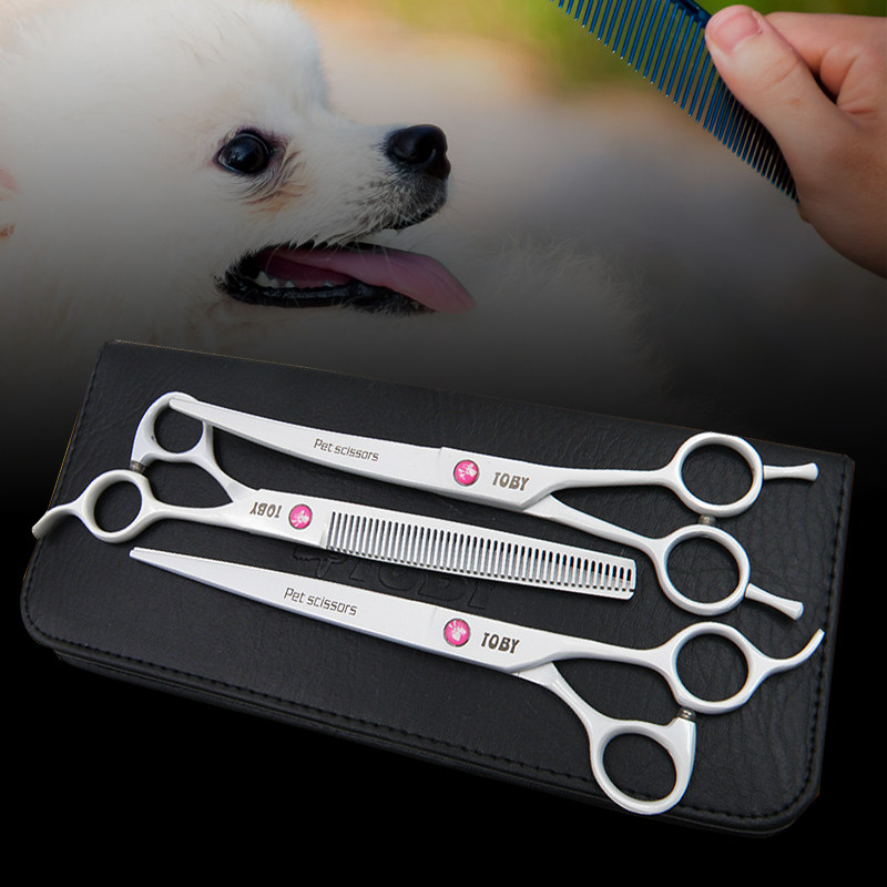 TOBY魔吻美容师宠物美容剪刀直剪/弯剪/牙剪7寸7.5寸8寸修毛剪