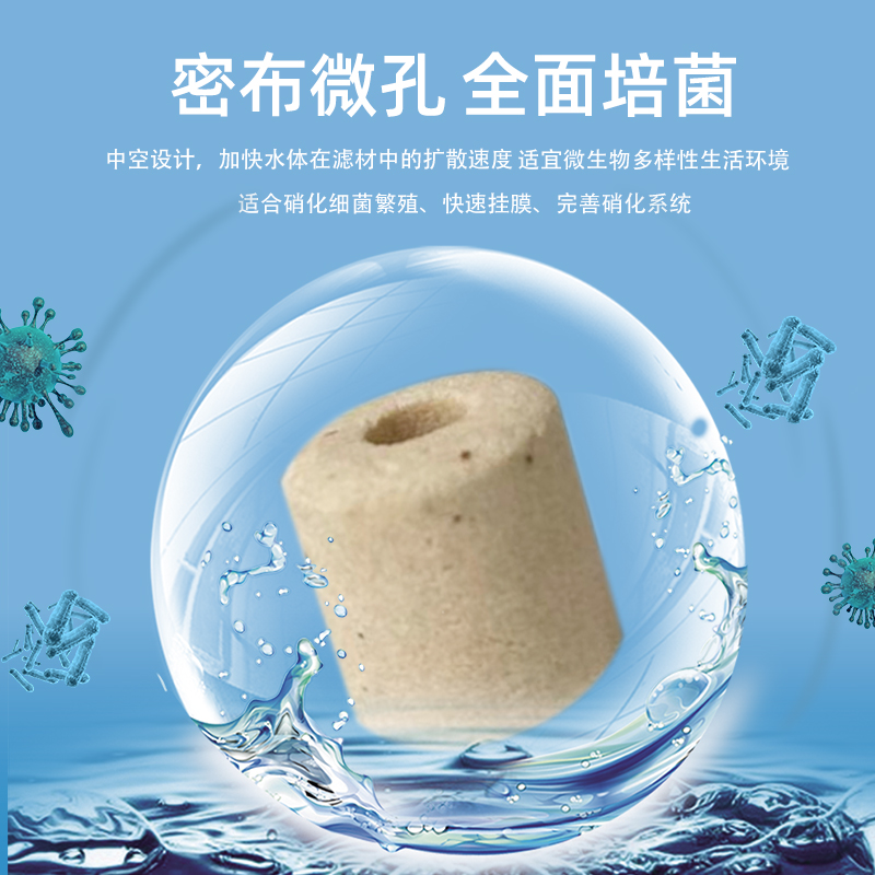 宠也鱼缸滤材过滤材料过滤桶滴流盒过滤培菌细菌屋陶瓷环水族用品