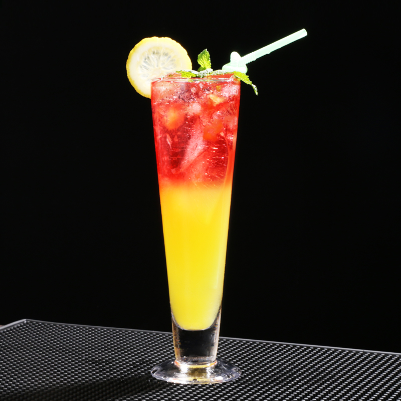 直升杯 加厚果汁杯奶昔杯 长饮杯 鸡尾酒杯  星空梦幻饮品玻璃杯