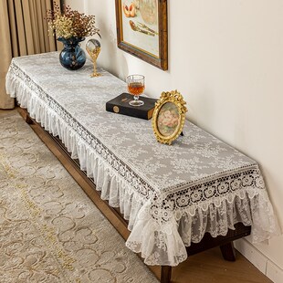 美式桌旗镂空复古法式绣花蕾丝桌布电视柜茶几斗柜盖布盖巾