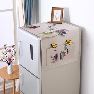 新款单开大双对开冰箱防尘罩盖帘布加厚防水洗衣机微波炉收纳口袋