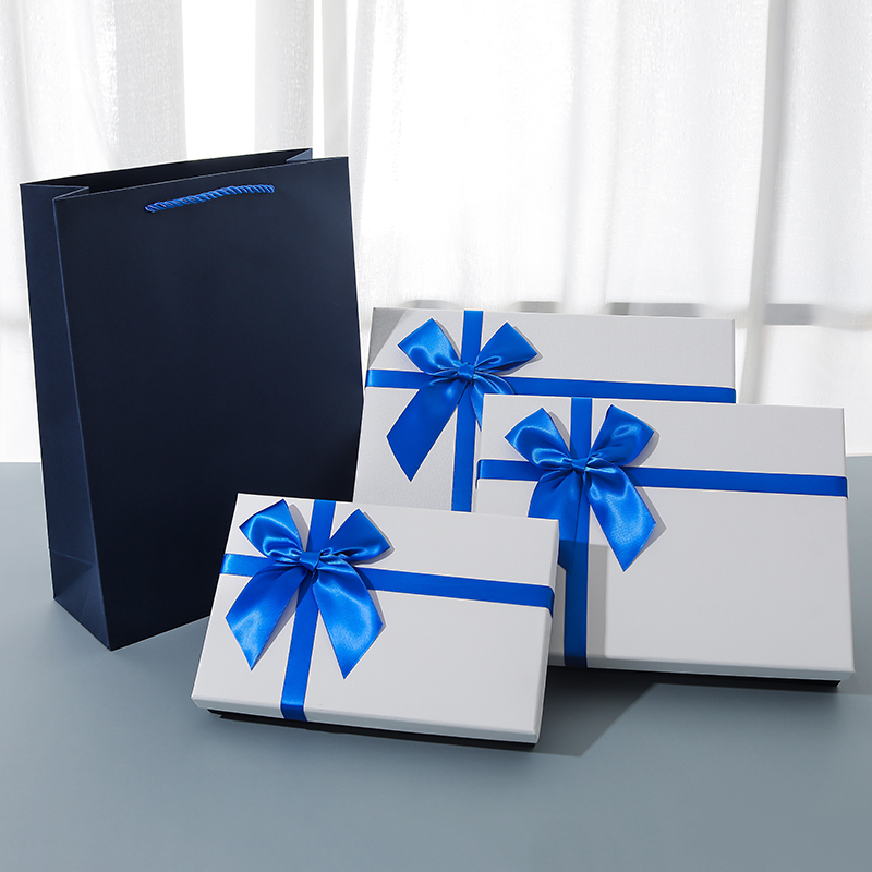 礼盒空盒子简约大号礼物盒相册围巾包装盒长方形礼品盒定制印logo