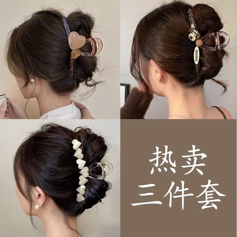网红亚克力发夹可爱小狗抓夹min大号高级感后脑勺女