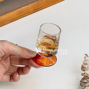 透明玻璃矮脚杯家用高颜值小众白酒杯小号烈酒杯氛围感威士忌杯子