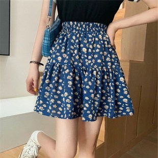 高腰显瘦百搭休闲短裙潮时尚 韩版 碎花a字半身裙女 新款 2025年夏季