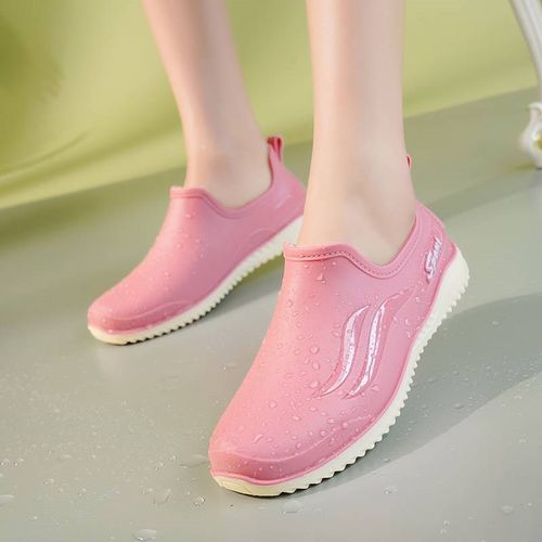 2023春秋雨鞋女浅口防水防滑时尚平底短筒雨靴女耐磨厨房工作胶鞋