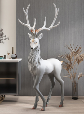 北欧鹿客厅摆件大型落地创意沙发电视柜旁边装饰玄关乔迁新居礼品