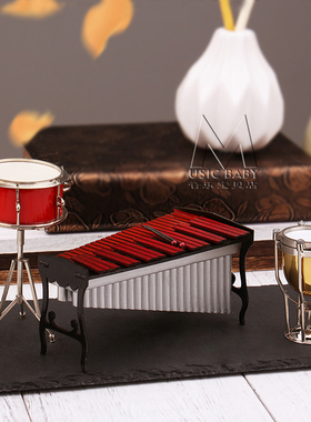 马林巴迷你模型摆件打琴生日礼物毕业书房桌面玄关 可刻字打击乐