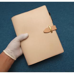 手账本笔记本A7A4B5奇葩A6A5A6M5头层B6牛皮活页定页B5原色植鞣革