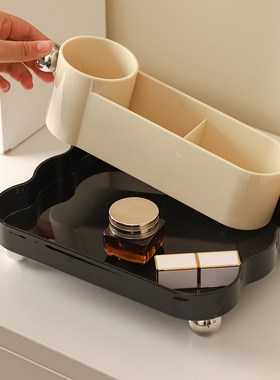 玄关收纳托盘入户钥匙眼镜手表化妆品首饰置物架高级桌面轻奢摆件