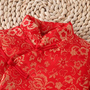 儿童中国风喜庆唐装上衣新年衣服男女童红色薄外套宝宝外穿唐装