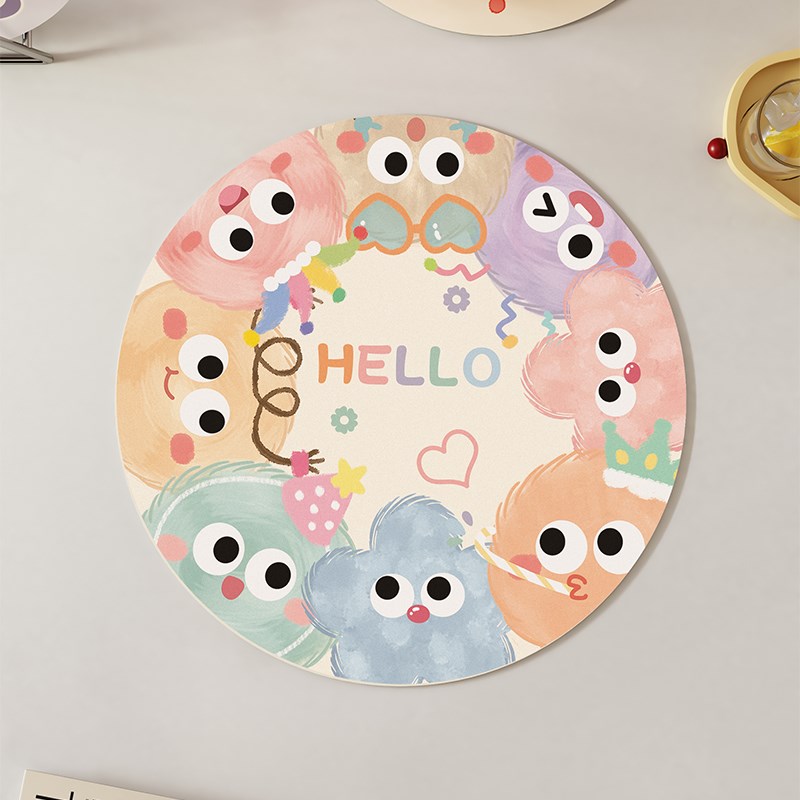 卡通杯垫吸水餐桌餐垫隔热垫防烫咖啡茶杯垫碗盘锅垫硅藻泥桌面垫