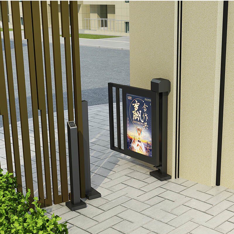 小区人行道闸门电动门禁系统刷卡小区伸缩广告门人行通道自动感应