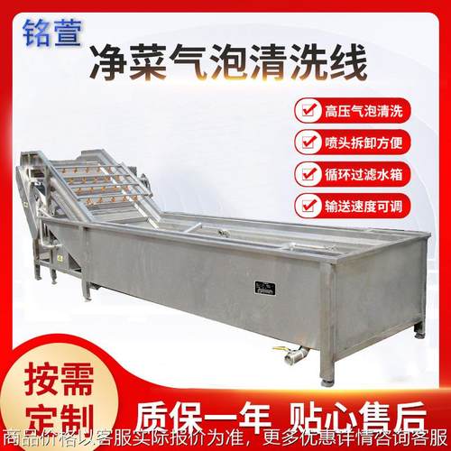 海鲜气泡清洗机 不锈钢全自动水果蔬菜清洗机 海带鱼虾类清洗设备