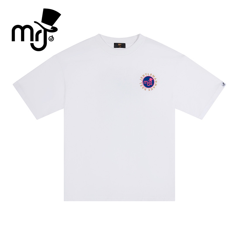 MRJ周杰伦原创品字母创意百搭潮流舒适休闲短袖T恤 男女同款