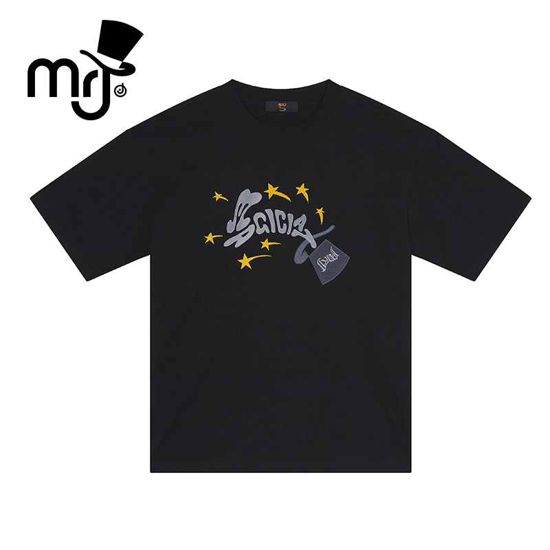 MRJ周杰伦原创品牌魔术师创意印花短袖男女同款夏季纯棉T恤上衣