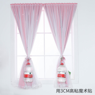 魔术贴窗帘布免打孔安装 2020新款 卧室粘贴式 全遮光简易自粘网红款