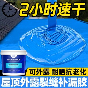 屋顶防水补漏涂料楼顶裂缝聚氨酯外墙房顶沥青材料堵漏王防漏胶水