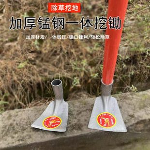 锄头家用锄挖土锰钢种菜加厚铲锄平锄除草锻造松土开荒户外农具