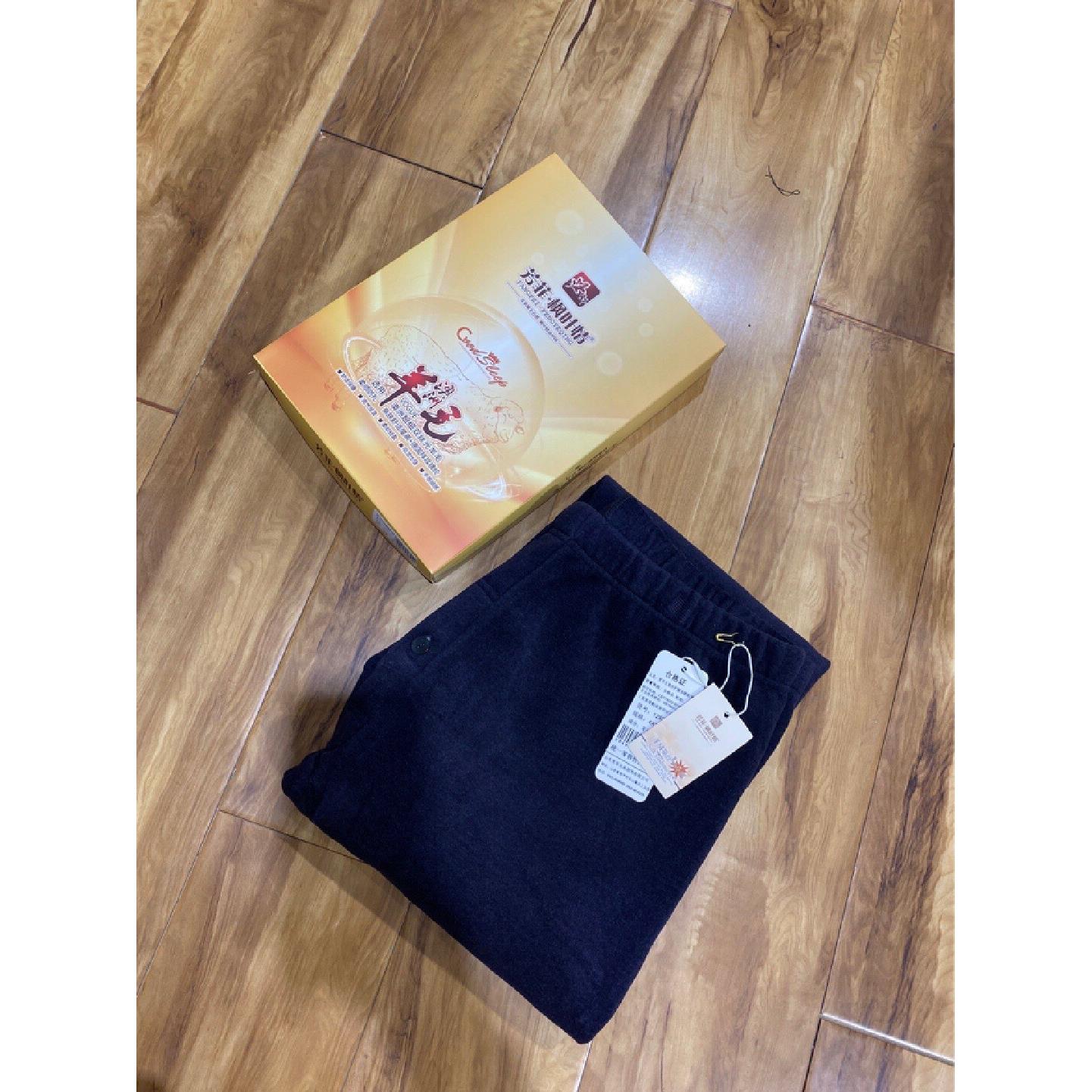 芳菲枫叶情蚕丝护膝保暖裤男士1292加厚款 护膝加护腰（430克）