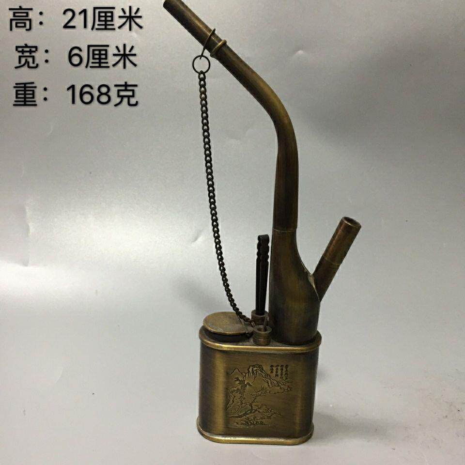 做旧仿古纯铜加厚水烟斗复古水烟壶烟具烟筒