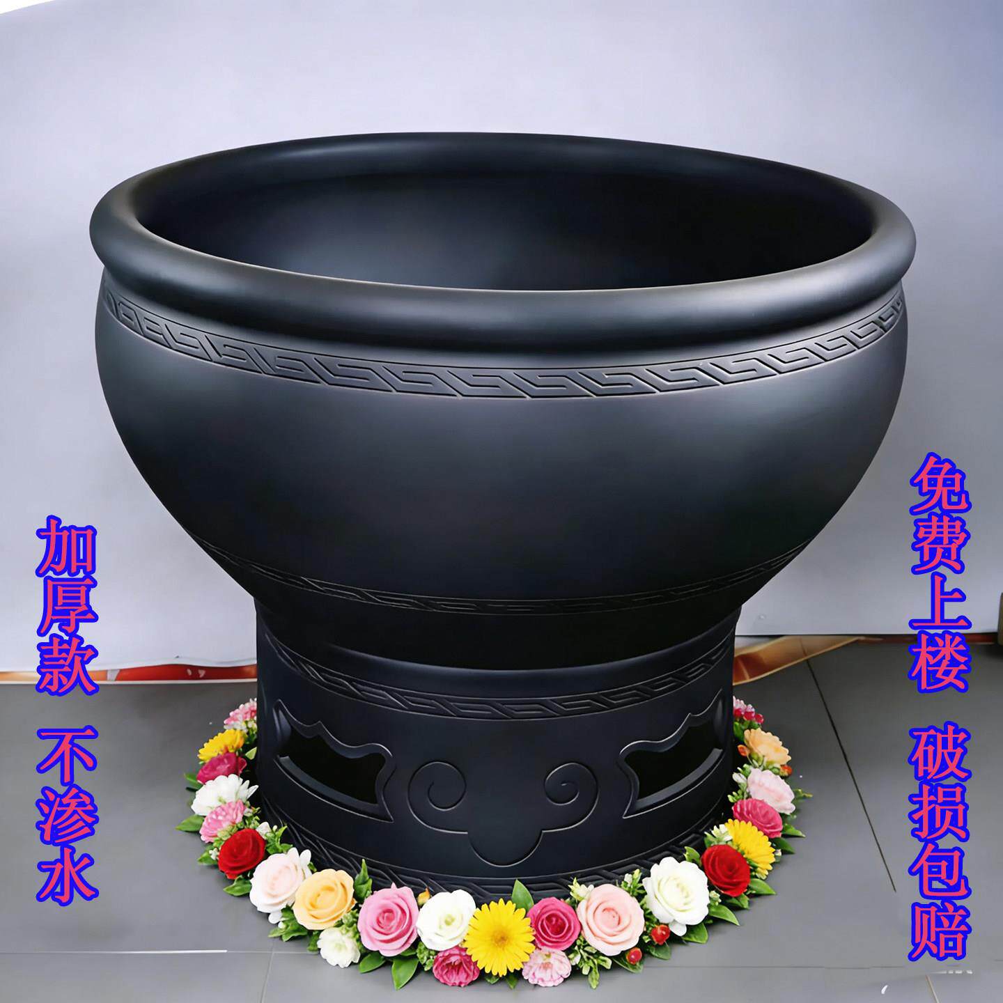 景德镇陶瓷鱼缸养金鱼缸古法缸睡莲盆碗莲缸荷花缸特大号客厅鱼缸