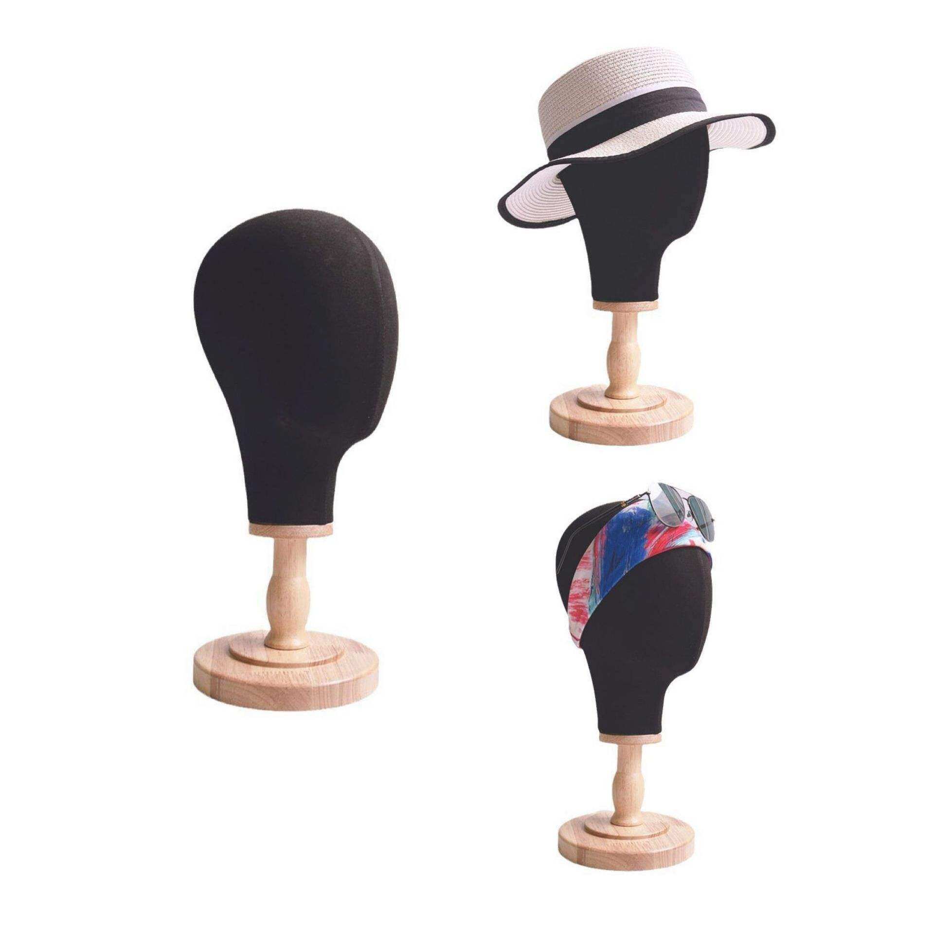 厂家现货供应黑色包布头模帽托帽子展示架假发模特头发带发饰展示