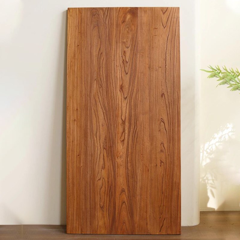 老榆木桌面板实木风化大板阳台飘窗板复古吧台桌板原木茶桌书桌板