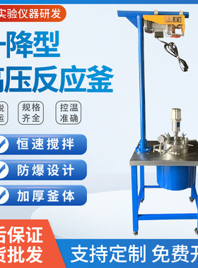 5L升降高压反应釜实验室不锈钢反应釜小型多功能反应釜现货